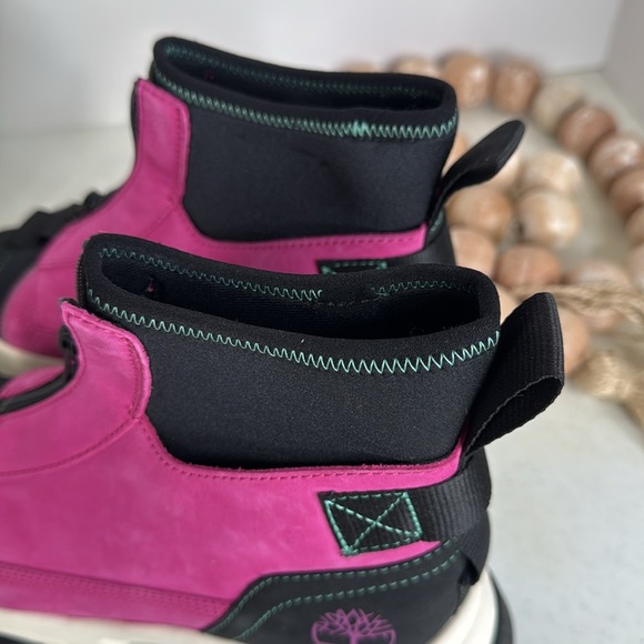 Timberland Adley Way Peep Toe Boot Sandals 'Very Berry' Sz 7 - Picture 8 of 13